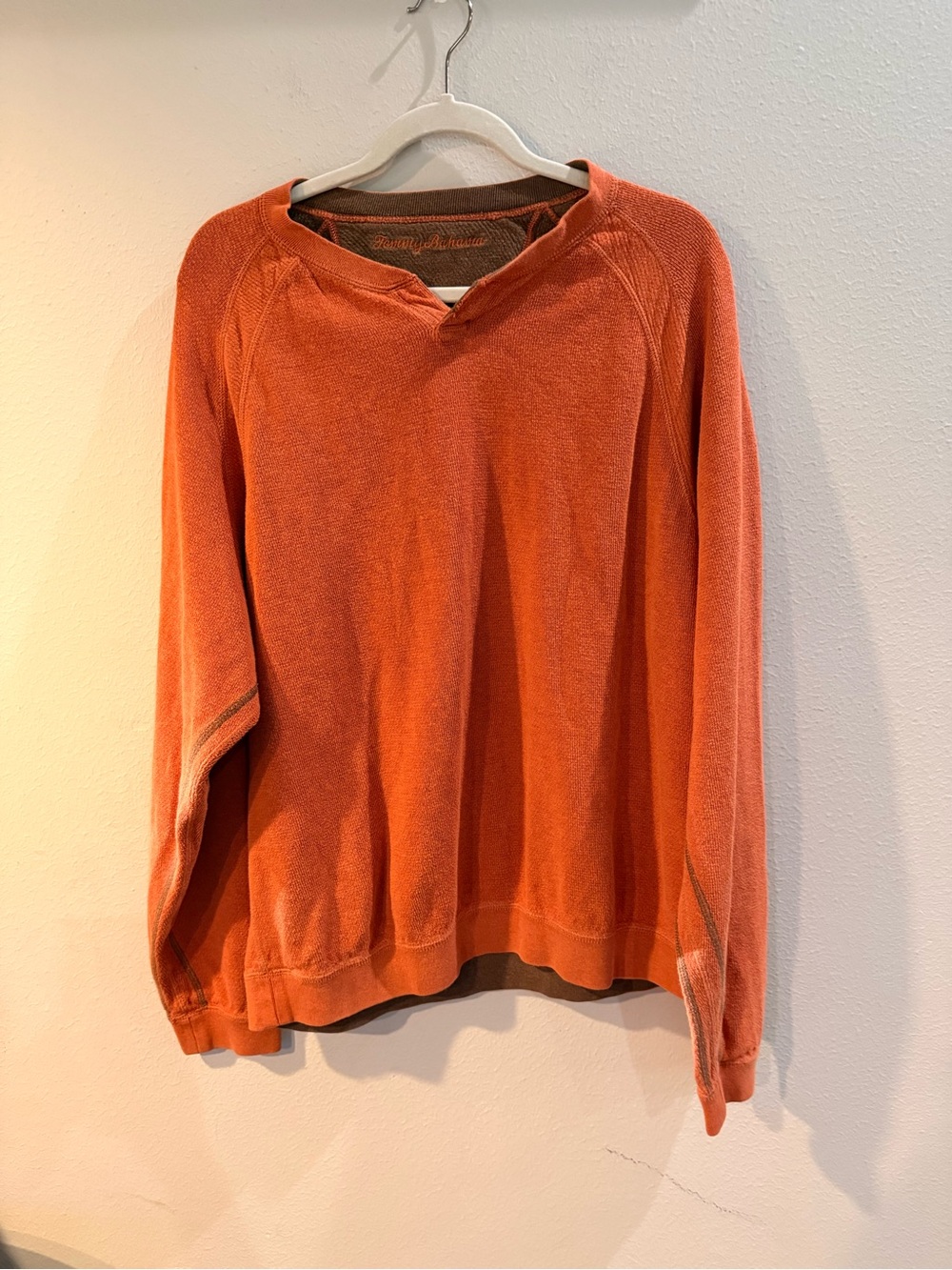 Men's Reversible Brown/Orange Crewneck Sweatshirt